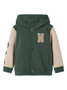 Giacca in pile Name It Nyree verde per ragazzi