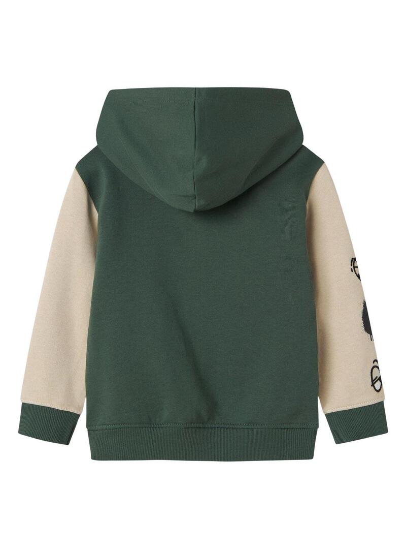 Giacca in pile Name It Nyree verde per ragazzi