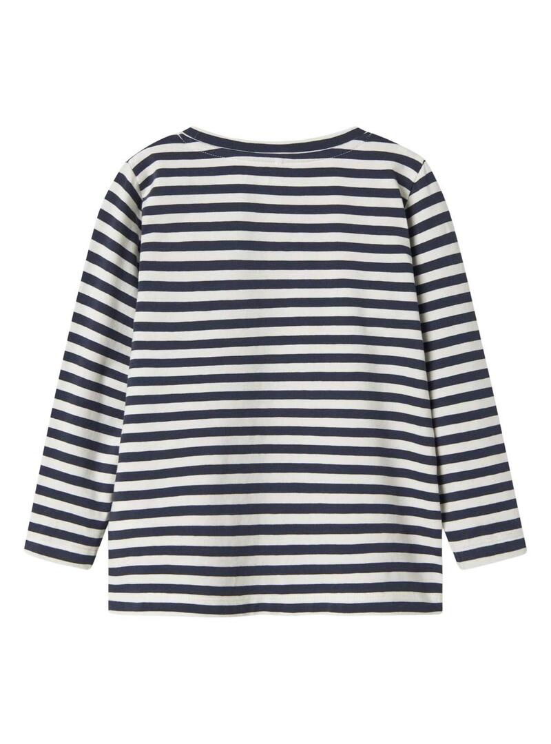 Maglietta Name It Nitu a righe blu marino per bambino