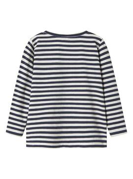 Maglietta Name It Nitu a righe blu marino per bambino