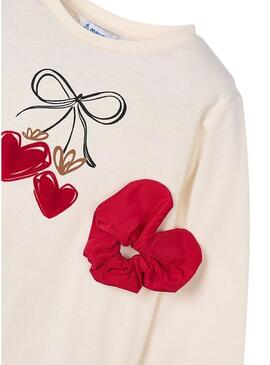 Maglietta Mayoral con elastico rosso per bambina