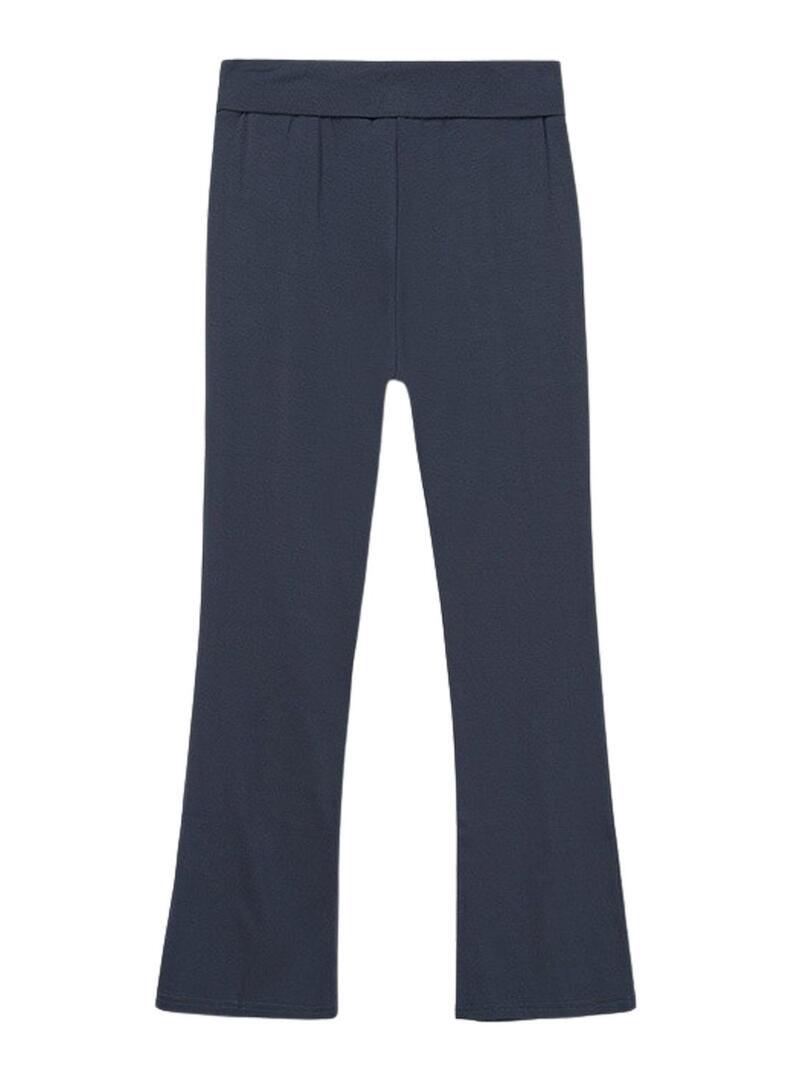 Leggings Mayoral con cintura vuelta blu per ragazza.