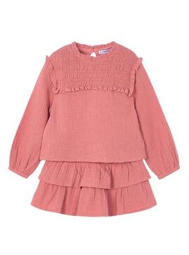 Abito Mayoral gonna e blusa in tulle per bambina