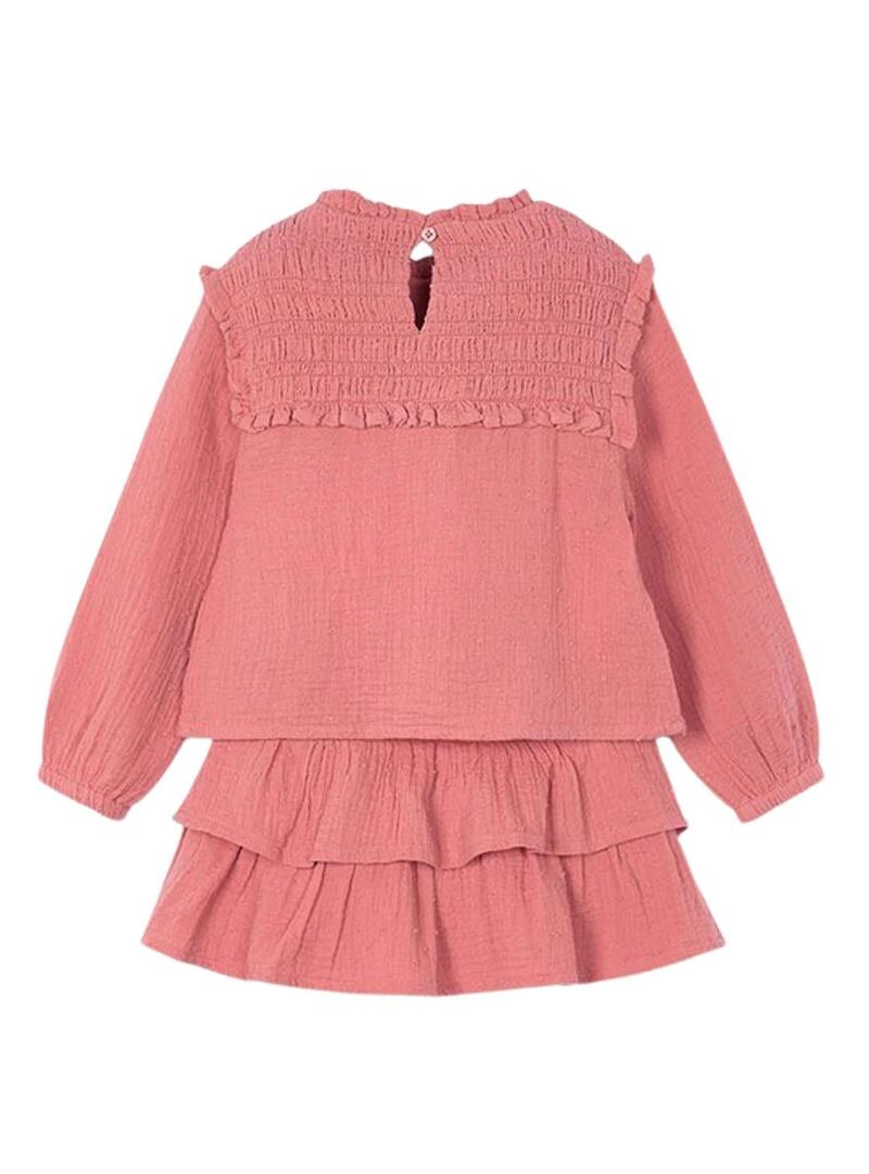 Abito Mayoral gonna e blusa in tulle per bambina