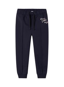 Pantaloni da tuta Name It Linka blu marino per ragazza