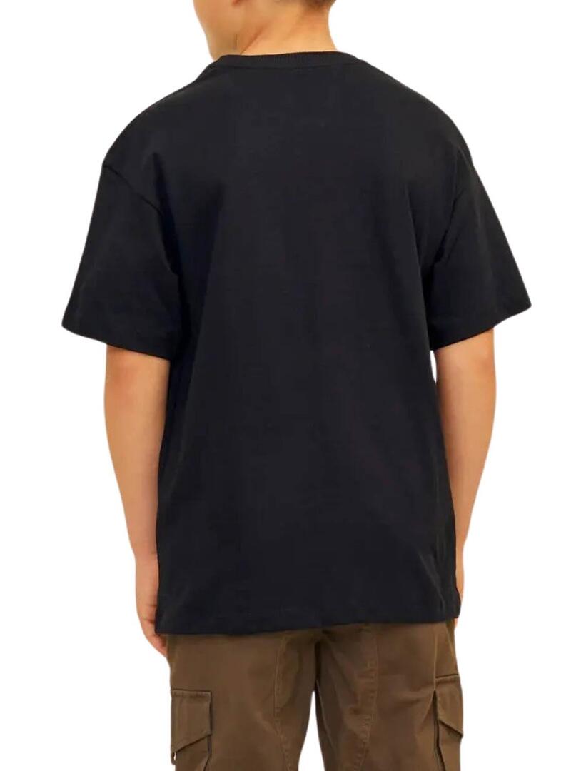 Maglietta Jack and Jones Caleb Varsity nera bambino