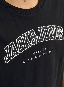 Maglietta Jack and Jones Caleb Varsity nera bambino