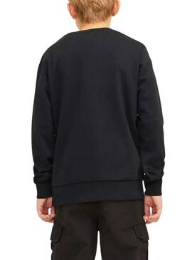 Felpa Jack and Jones Caleb Varsity nera per bambino