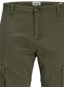 Pantaloni Jack and Jones Kane Jonnie verde bambino.