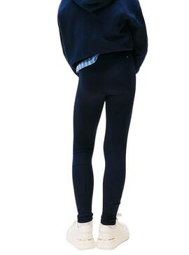 Leggings Tommy Hilfiger skinny Rhine logo navy ragazza