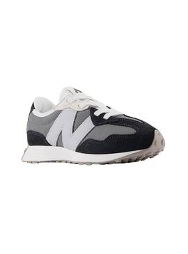 Scarpe New Balance Kids 327 grigie e nere