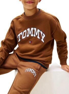 Pantaloni in pile Tommy Hilfiger Varsity per bambino.
