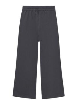 Pantaloni lunghi in felpa a gamba larga grigi per bambina Mayoral.