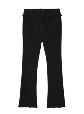 Leggings Mayoral a coste a campana neri in costine per ragazze