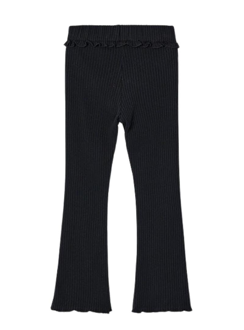 Leggings Mayoral a coste a campana neri in costine per ragazze