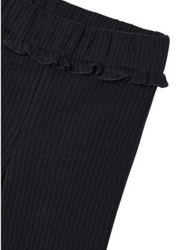 Leggings Mayoral a coste a campana neri in costine per ragazze