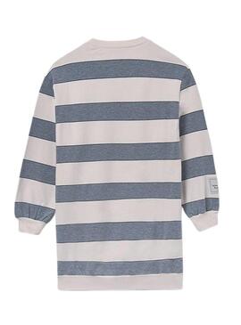 Vestito a righe grigie Mayoral per ragazza