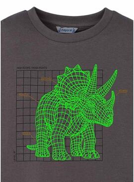 Maglietta Mayoral interattiva dinosauro grigia bambino