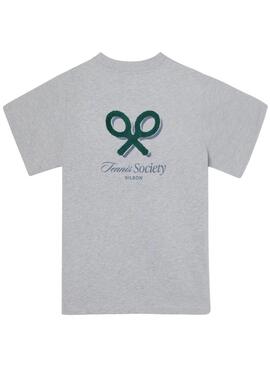 Maglietta Silbon Tennis Society grigia per uomo.