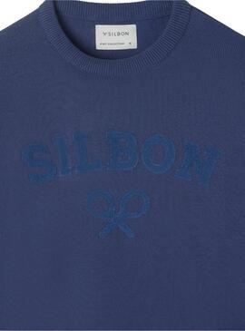 Maglia Silbon Raqueta blu per uomo