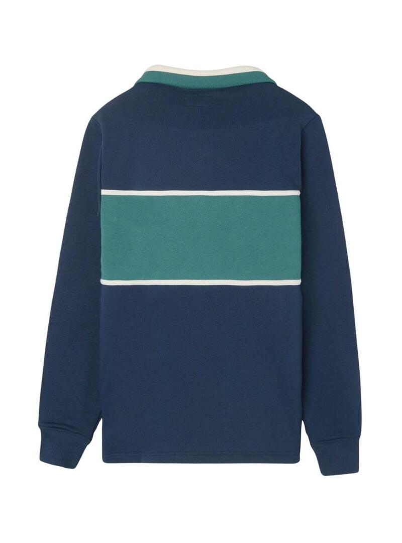 Felpa Silbon Sports polo blu per uomo