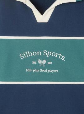 Felpa Silbon Sports polo blu per uomo