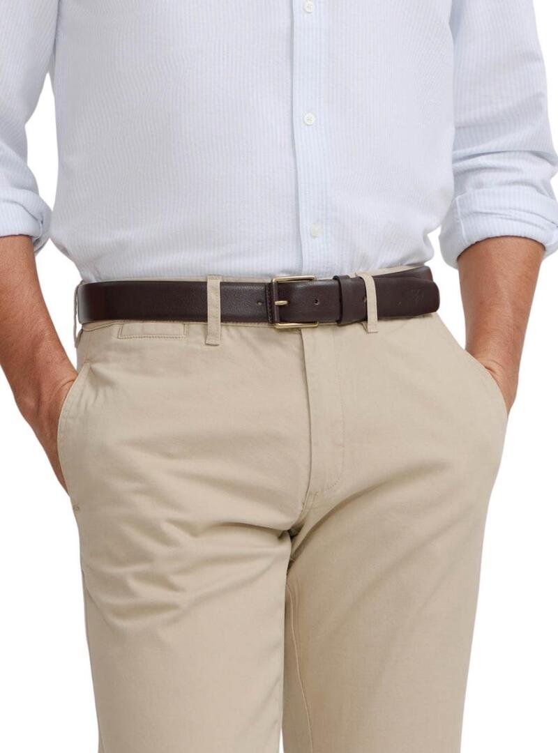 Pantaloni cinesi Silbon Casual beige per uomo.