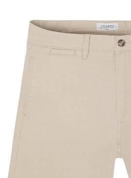 Pantaloni cinesi Silbon Casual beige per uomo.