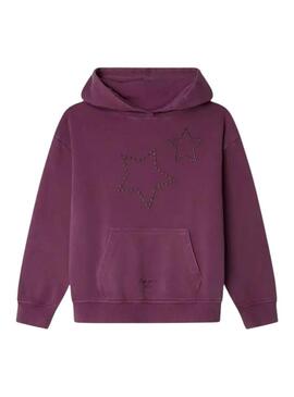 Felpa Pepe Jeans Alicia bordeaux per ragazza