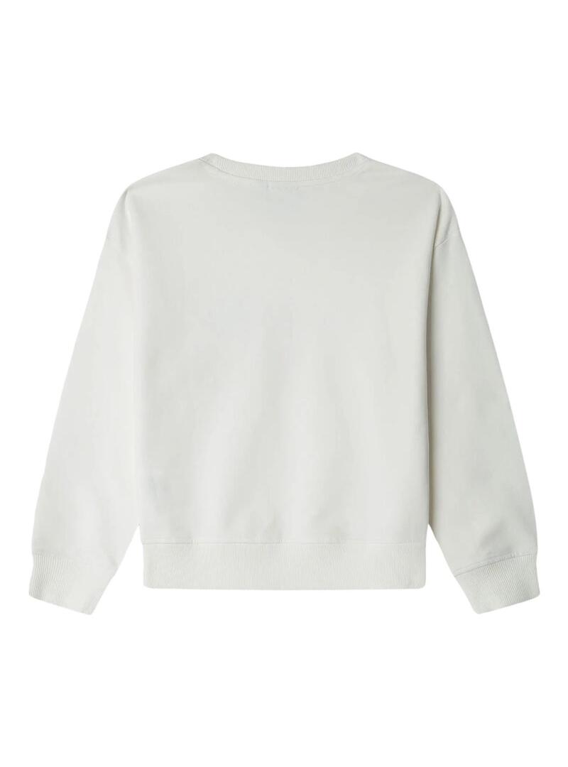Felpa Pepe Jeans Alaia bianca per bambina