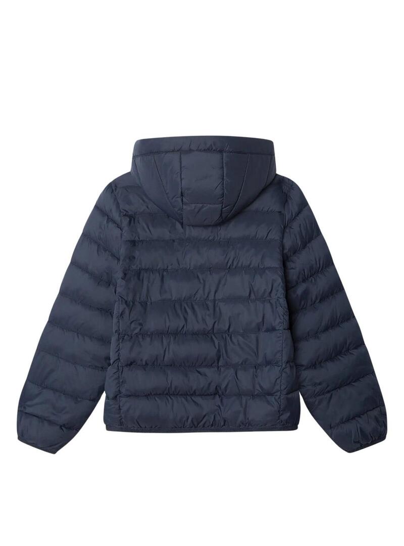 Giacca Pepe Jeans trapuntata blu navy per bambina.