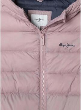 Giacca trapuntata Pepe Jeans Dahlia rosa ragazza