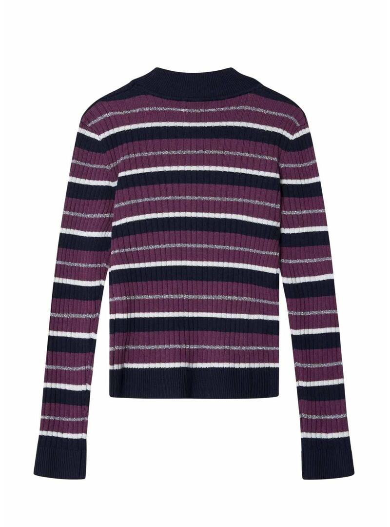 Maglia a righe a coste Pepe Jeans per bambina
