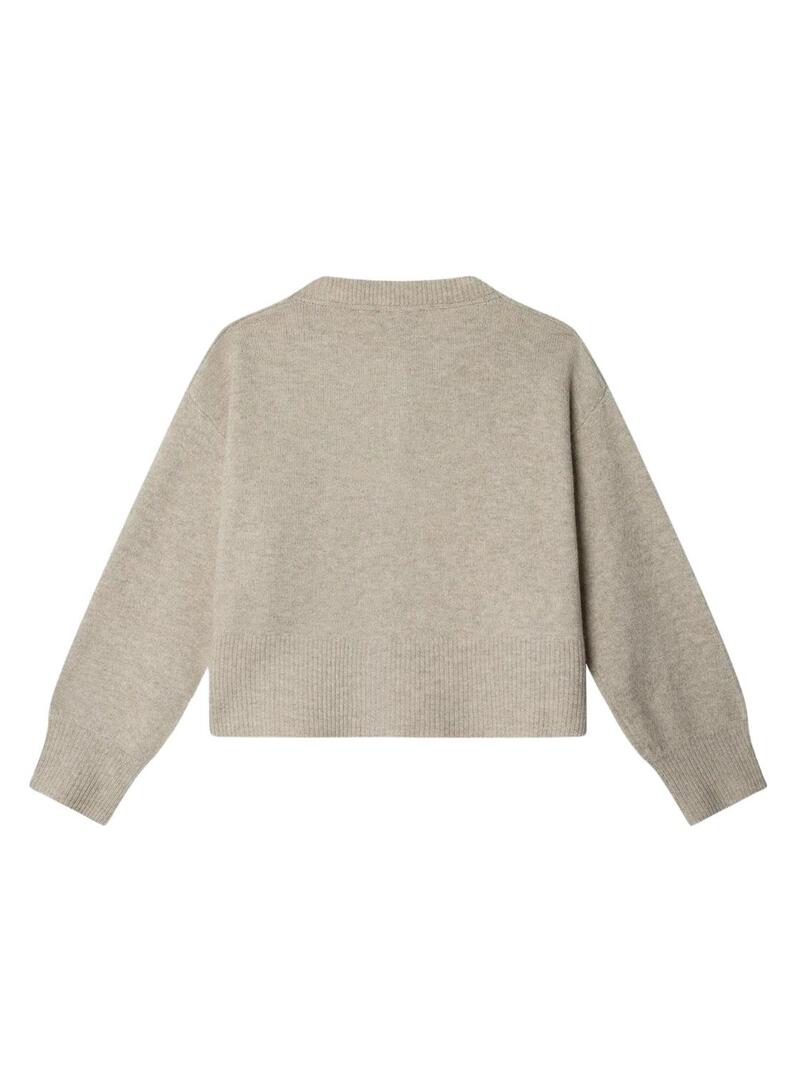 Cardigan Pepe Jeans Belu beige per bambina