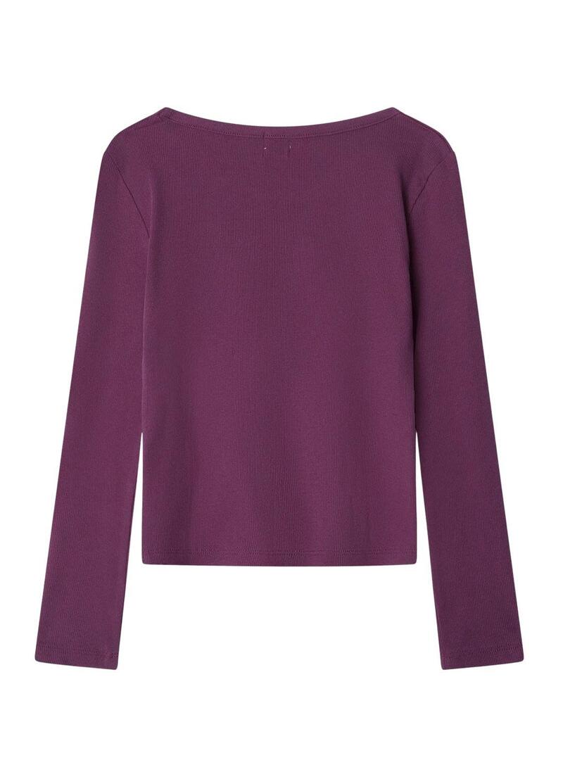 Top Pepe Jeans Avery bordeaux per bambina