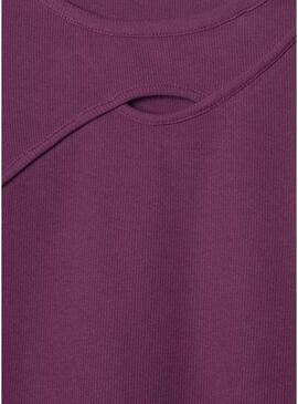 Top Pepe Jeans Avery bordeaux per bambina
