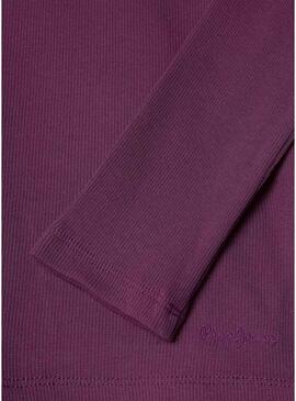 Top Pepe Jeans Avery bordeaux per bambina