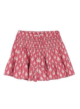 Gonna pantalone stampata rossa Mayoral per ragazza