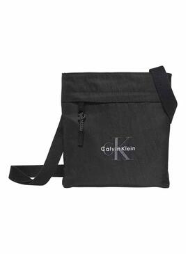 Borsa Calvin Klein Jeans nera piatta per uomo