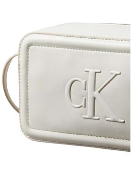 Borsa Calvin Klein Jeans Bold Camera bianca per donna