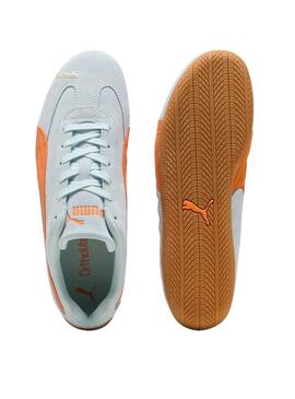 Sneakers Puma Speedcat OG azzurro e arancione per donna.