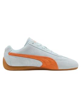 Sneakers Puma Speedcat OG azzurro e arancione per donna.