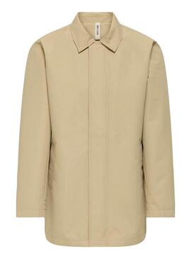 Parka Only and Sons Hall beige per uomo