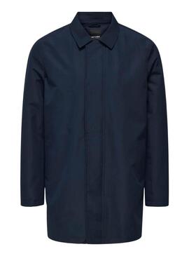 Parka Only and Sons Hall blu per uomo