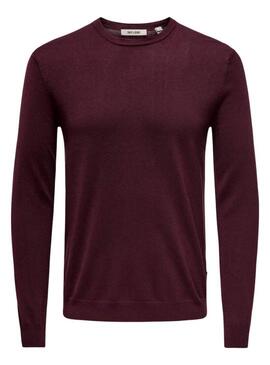 Maglia Only and Sons Wyler granata per uomo