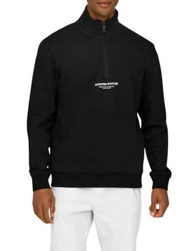 Felpa Only and Sons Curated Zip nera per uomo