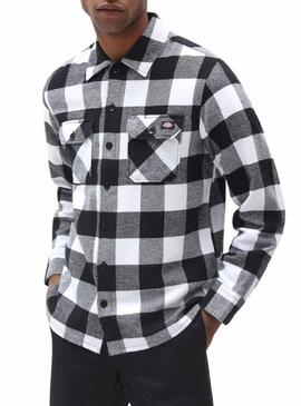 Camicia Dickies Sacramento bianca e nera per uomo