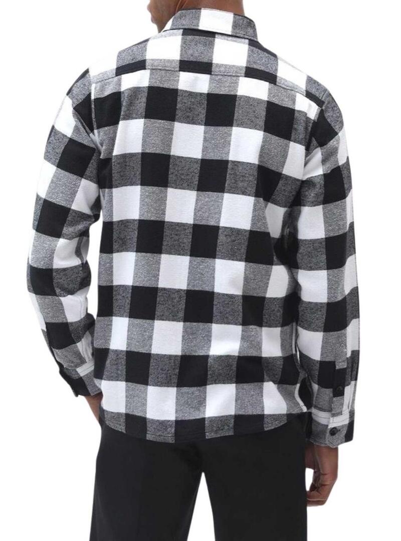 Camicia Dickies Sacramento bianca e nera per uomo