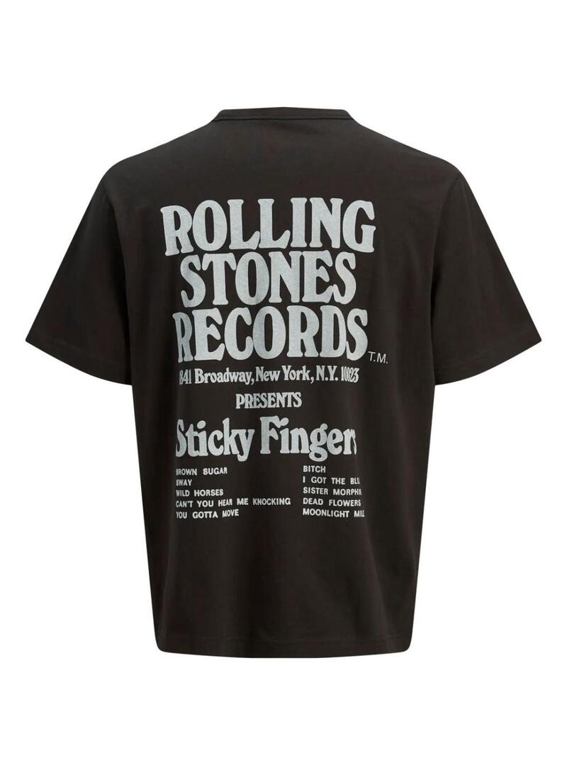 Maglietta Jack and Jones Rolling Stones nera per uomo