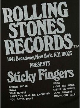 Maglietta Jack and Jones Rolling Stones nera per uomo